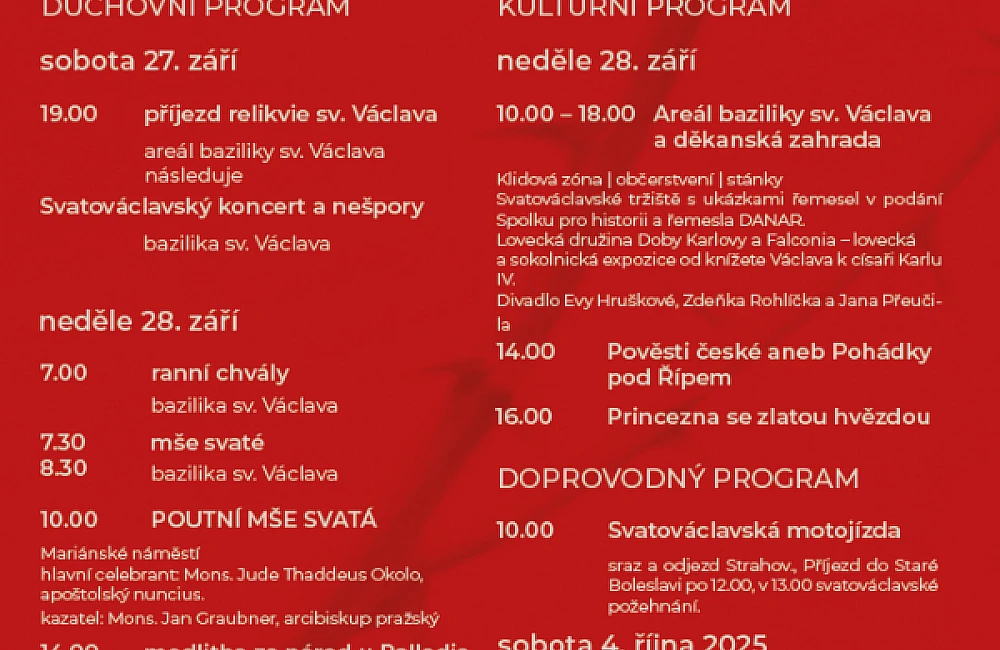 NÁRODNÍ SVATOVÁCLAVSKÁ POUŤ 2025