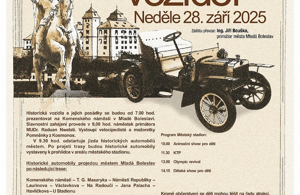 Svatováclavská jízda historických vozidel